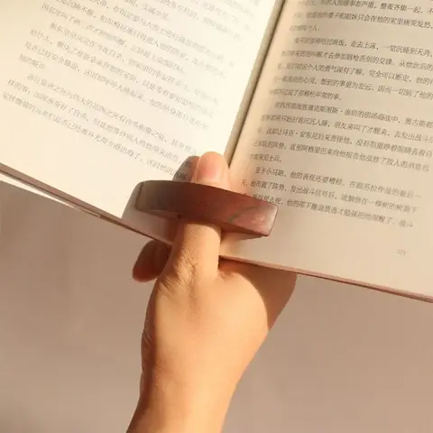 나무 엄지 책갈피 한 손으로 읽기 엄지 책 지원 책 페이지 홀더 책 애호가 빠른 독서 보조 도구 책갈피