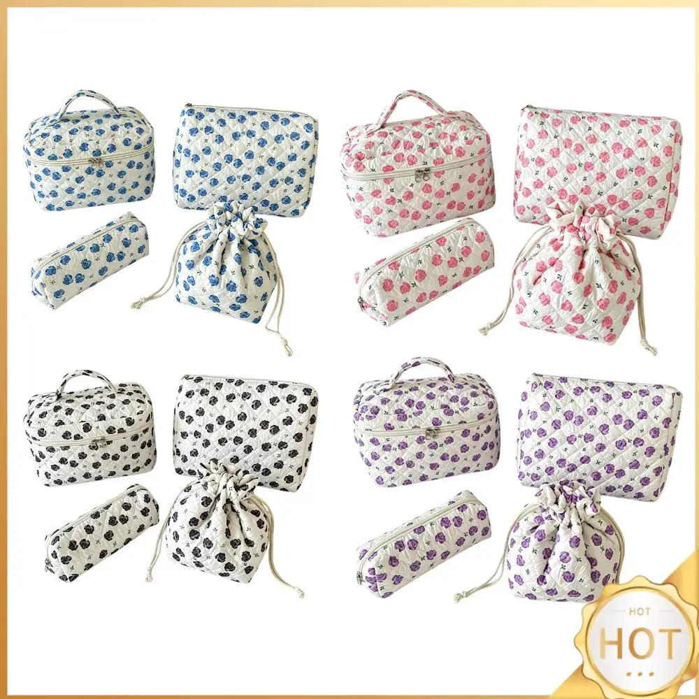 lot-de-4-trousses-de-maquillage-florales-avec-sac-de-rangement-matelasse-en-coton-grande-capacite-petites-trousses-de-toilette-rembourrees-pour-le-camping-en-plein-air