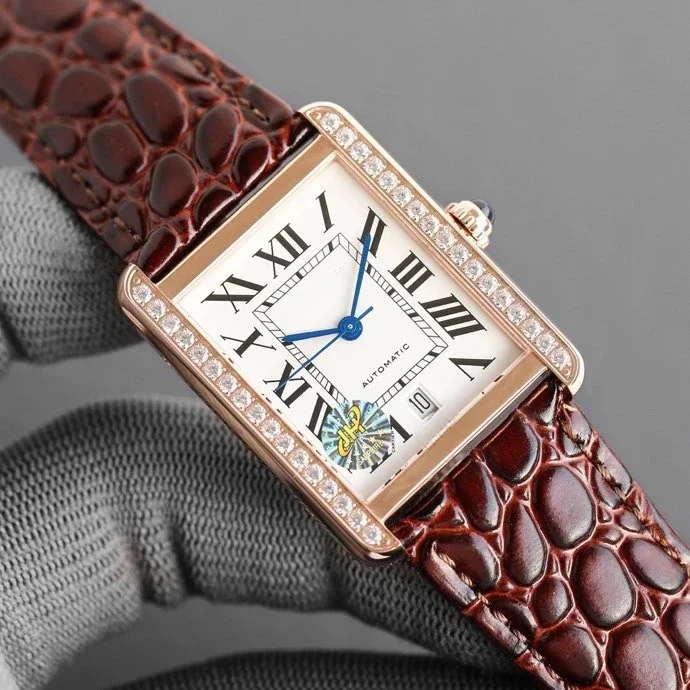 Luxury Watch Automatic Watch Men VIP2024 Top Imported Genuine Leather 42mm Tank Series Men\'s Luxury Noble and Exquisite Watch