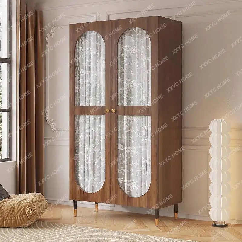 XX Items Brown Wardrobes Closet Wooden Small Modern Adult Storage Wardrobes Cute Saving Drawers Guarda Roupas Furniture For Hom