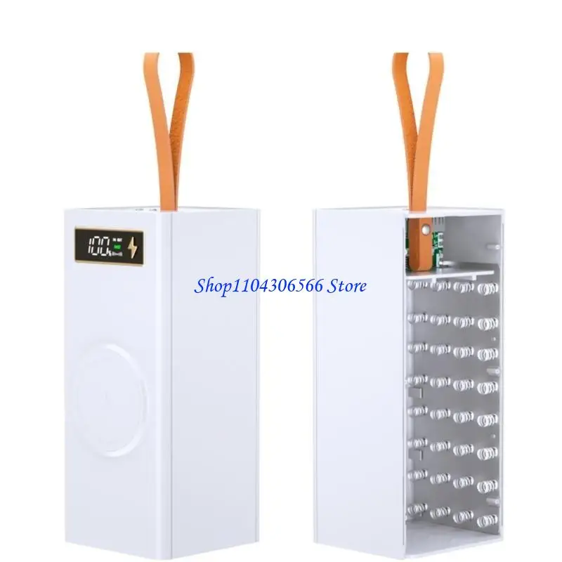 02DD DIY Case Housing Plastic Box Faster Charging Case with LED Light
