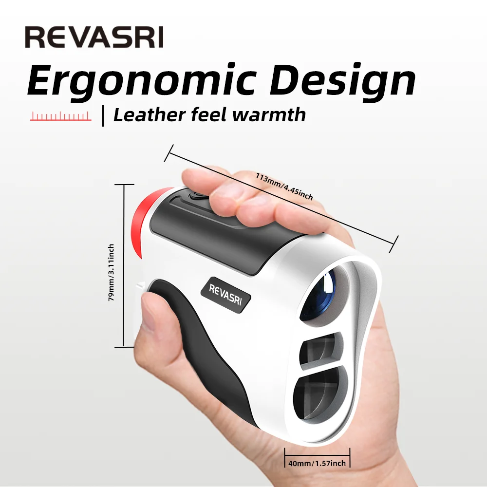 REVASRI Laser Rangefinder 600M Slope,Flag Pole Lock Vibration for Golf Sport,Survey, Hunting