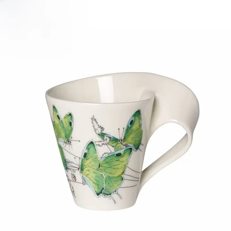 

Креативные керамические кружки Villeroy&Boch с ручной росписью в виде животных, кофейные чашки из нового костяного фарфора (Германия), без крышки, в подарочной коробке