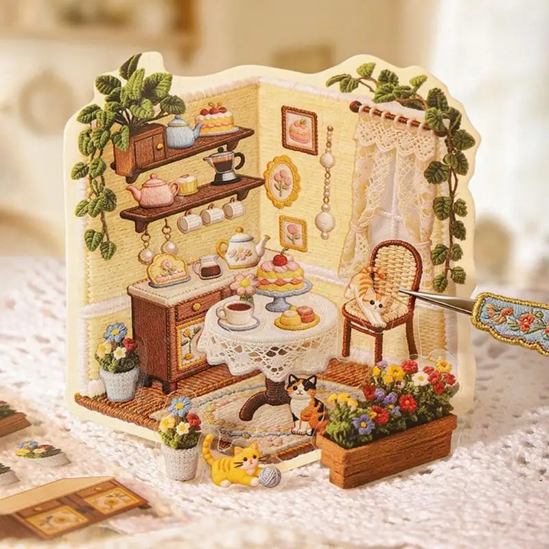 Vibrant Scene Garden Stickers Set For DIY Crafts And Birthday Gifts
