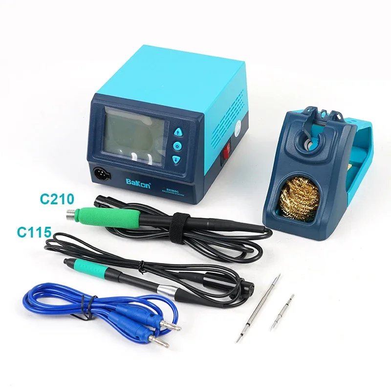BK969C Soldering Station Large-Screen, Ergonomic Handle with Iron Tip C115/C210 Sleep Function Fast Heating High Stability