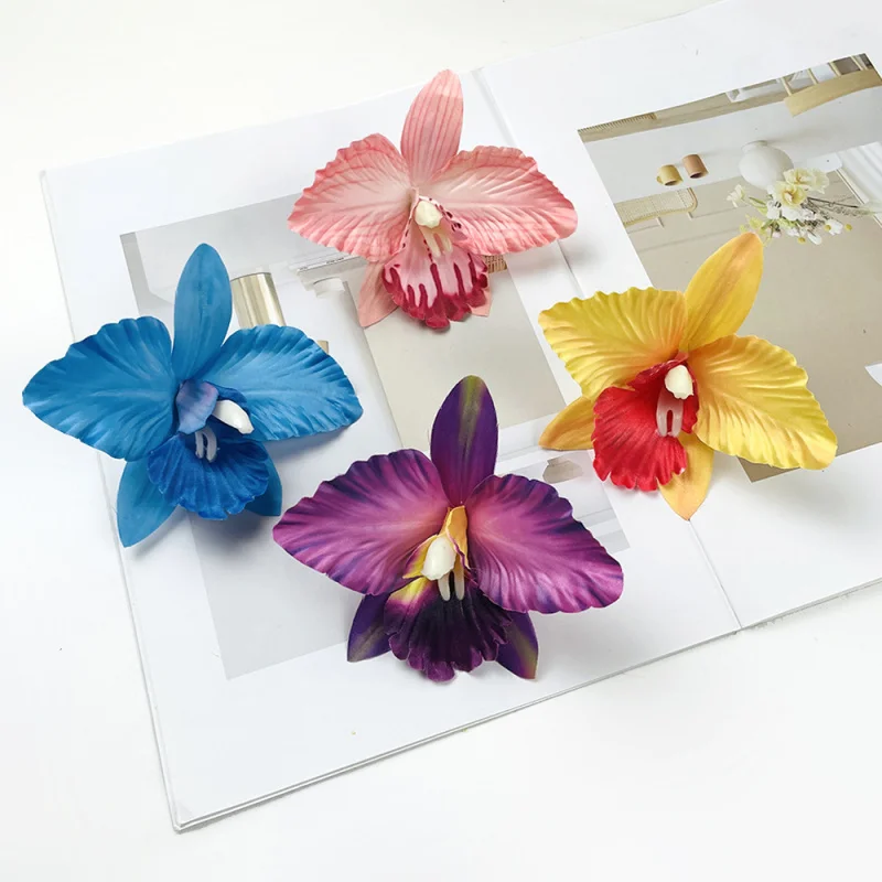 

30pcs Artificial cattleya Orchid Flower Heads for DIY Floral Part