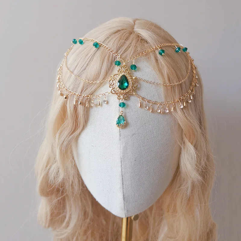 

Forehead Exotic Chain Western Region Dance Headdress Ancient Ornament Photo Studio Photography Female