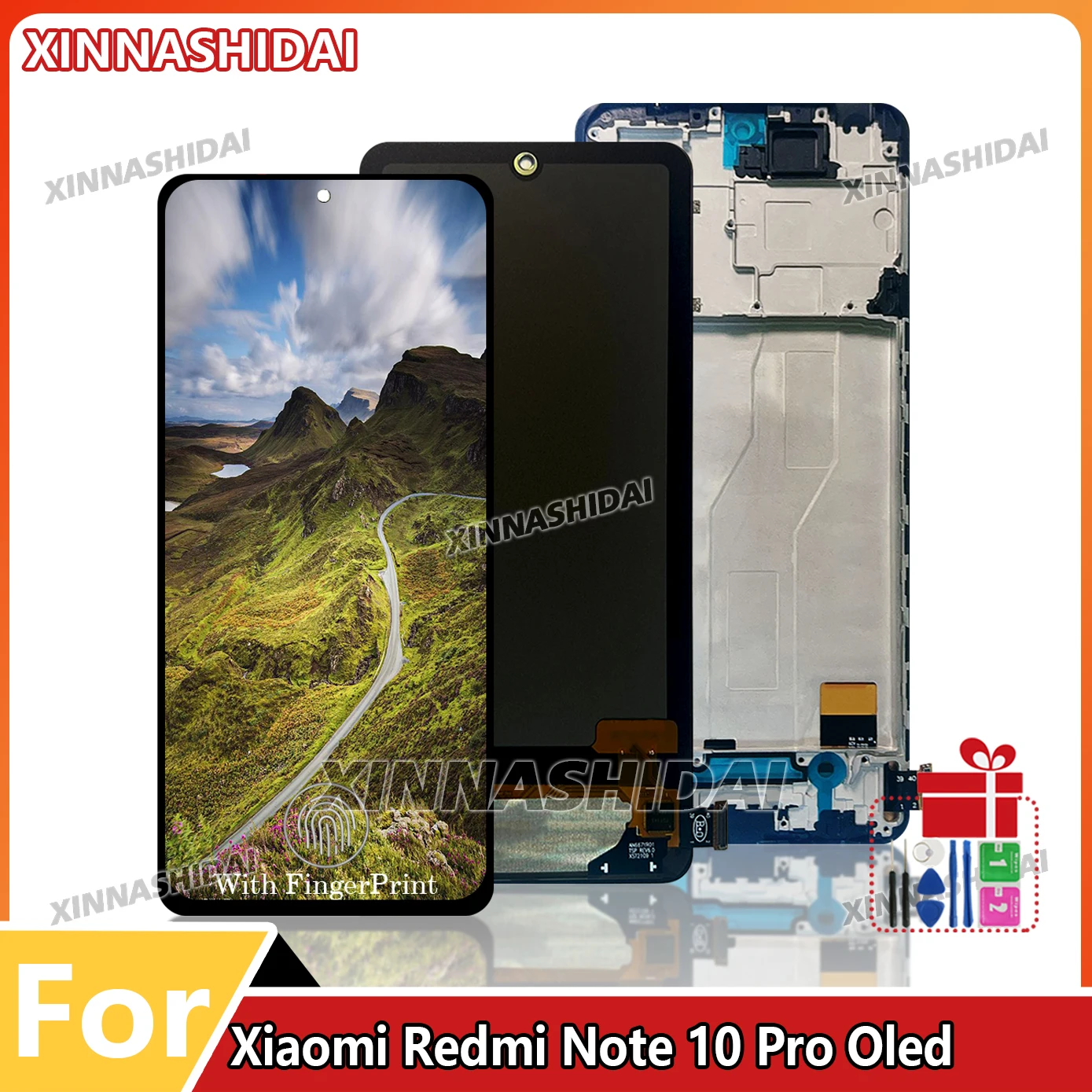 6,67 "Super OLED LCD Display Touch Screen Für Redmi Note10 Pro M2101K6G LCD Display Touch Screen