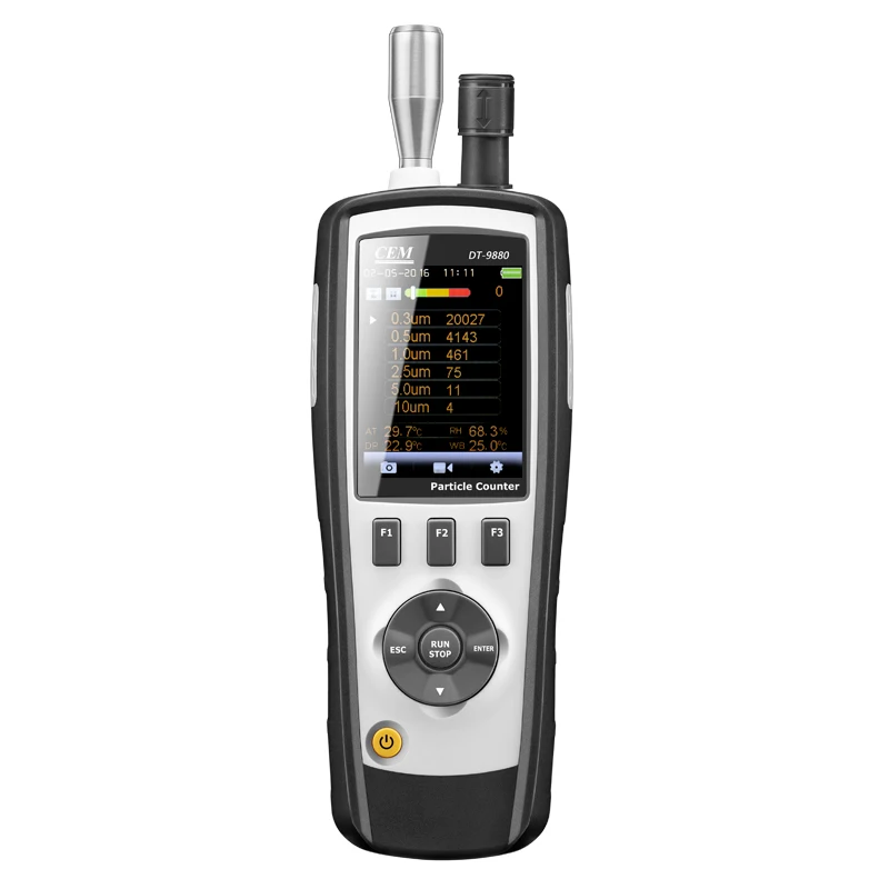 

DT-9880 Air Particle Counter 6channels (PM0.3/0.5/1.0/2.5/,5.0/10um)