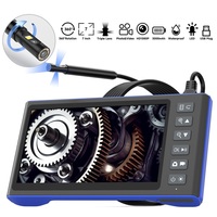 7'' IPS Screen 360 Degree Auto Rotate Endoscope 9.5MM HD1080P Dual Triple Lens Car Inspection Borescope Camera With 32GB TF Card