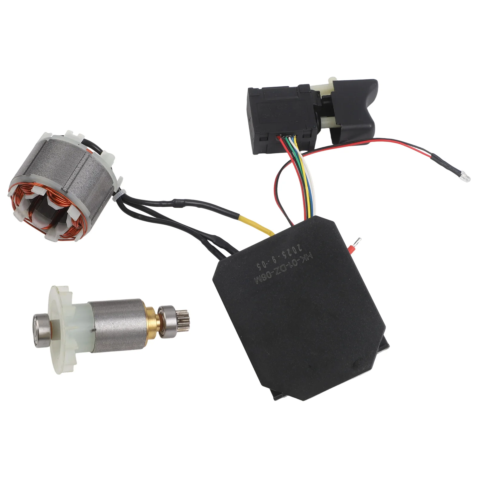 Black Brushless Motor Assembly Brushless Motor Assembly Parts Pneumatic Tool Electric Drill Parts Robust Design Compact Design