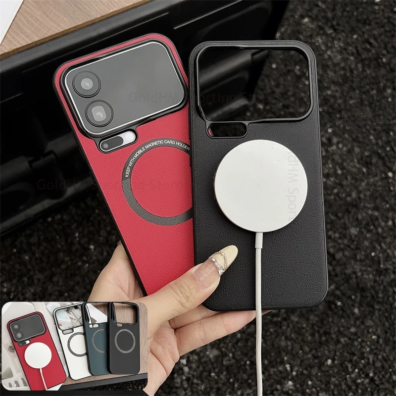 

For Xiaomi 17 Pro Max Leather Phone For Magsafe Case For Xiaomi 17 Pro Wireless Charging Magsafing Cover For Xiaomi 17 Pro Max
