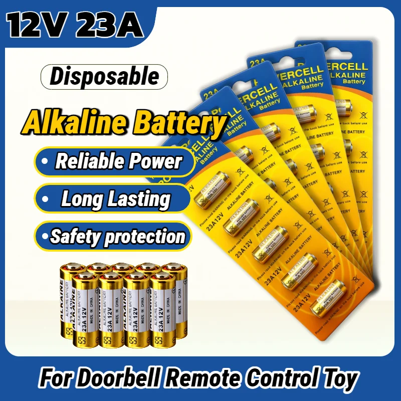 بطارية قلوية A27 27A 12V لجرس الباب وجهاز التحكم عن بعد، تحل محل MN27 MS27 GP27A L828، مثالية للألعاب والمفاتيح #1