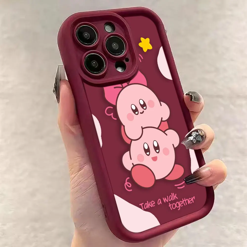 Cartoon Roze Star K-Kirby Telefoon Hoesje Voor Samsung A03 A 03 A 03S A04 A04 A04e A05 A 05S A 10S A11 A12 A14 A15 A20 A22 F12 M12 M22 4G 5G Hoesje