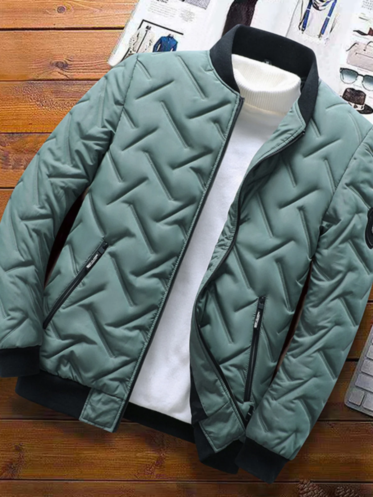 

Lightweight ort Cotton Jaet Men's Baseball Collar Coat Korean Faion Trend Downl Collarl Winter Warm Outerwear