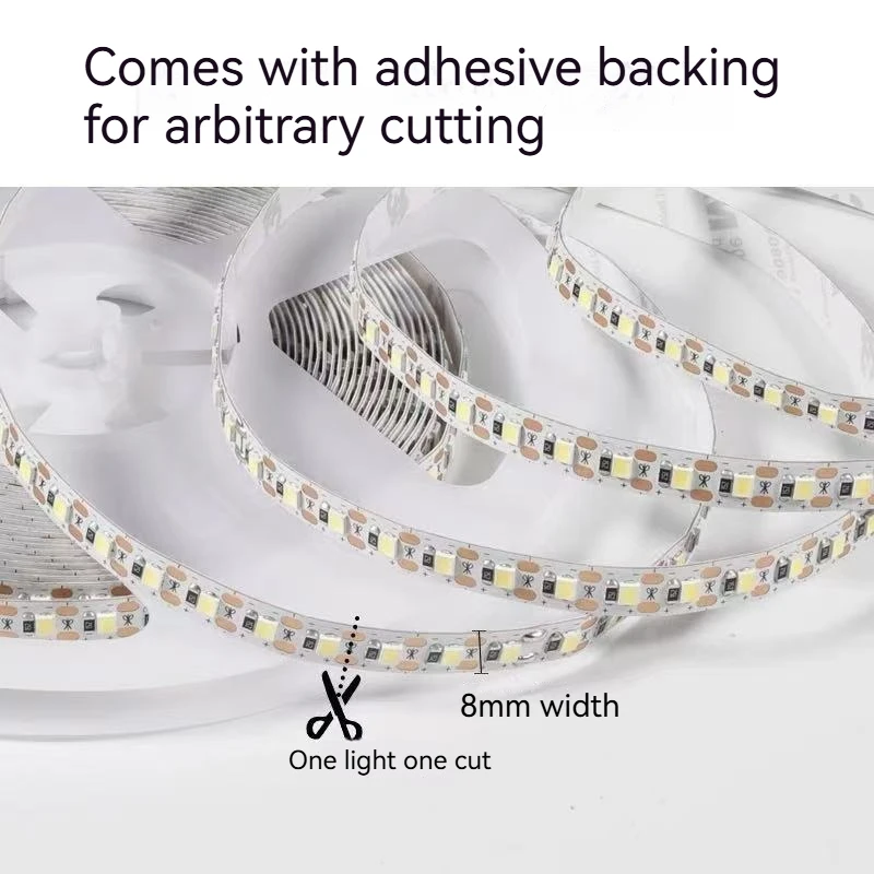 Striscia LED 10M Per Rotolo Striscia LED Lunga DC24V 120LED/M Striscia luminosa Flessibile Tagliabile Tutta la lunghezza è di 10 metri Lampada morbida