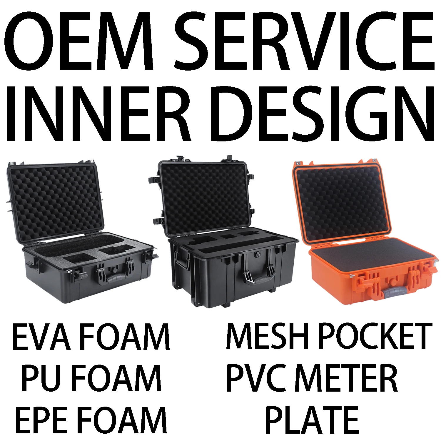 Factory Price Universal Hard Plastic Case Lining Custom Suitcase Trolley Case Box with Handle and Wheels