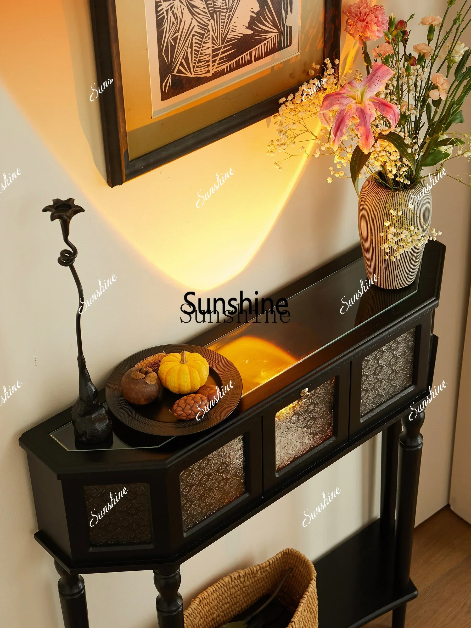 French oriental medieval entrance cabinet decoration atmosphere lighting caseX