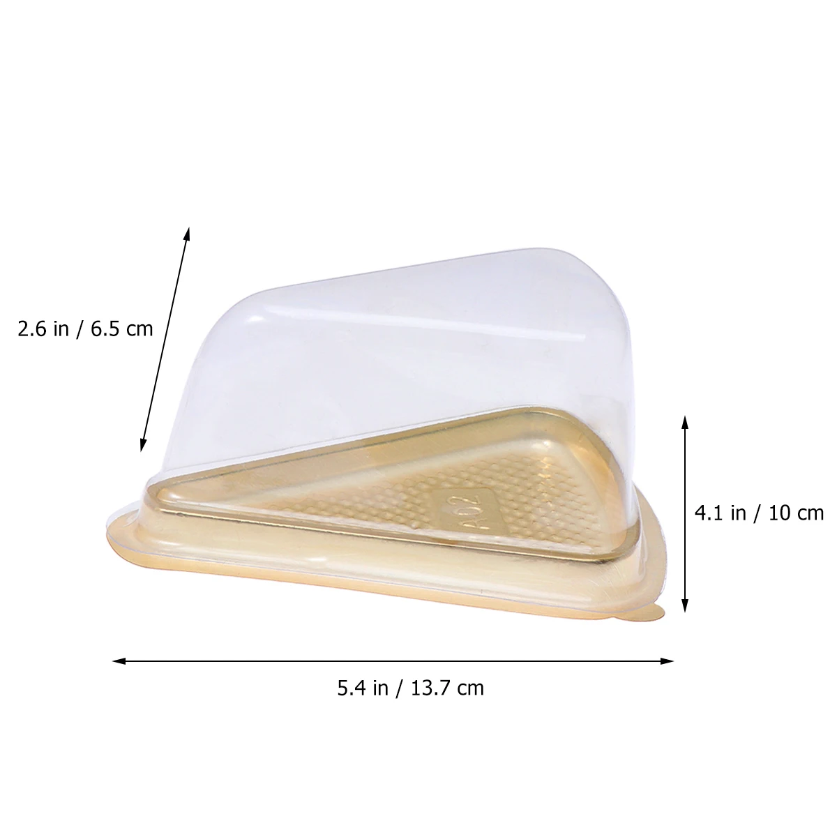 

50 pcs Boxes Triangle Food Grade Plastic Waterproof Packaging For Wedding Birthday Party Cake Moon Cake Tray Breads Cream