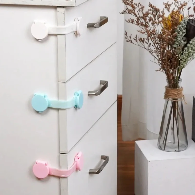 Protect children and babies, drawer locks, anti-opening refrigerator cabinets, anti-pinch multi-functional safety buckles image 3