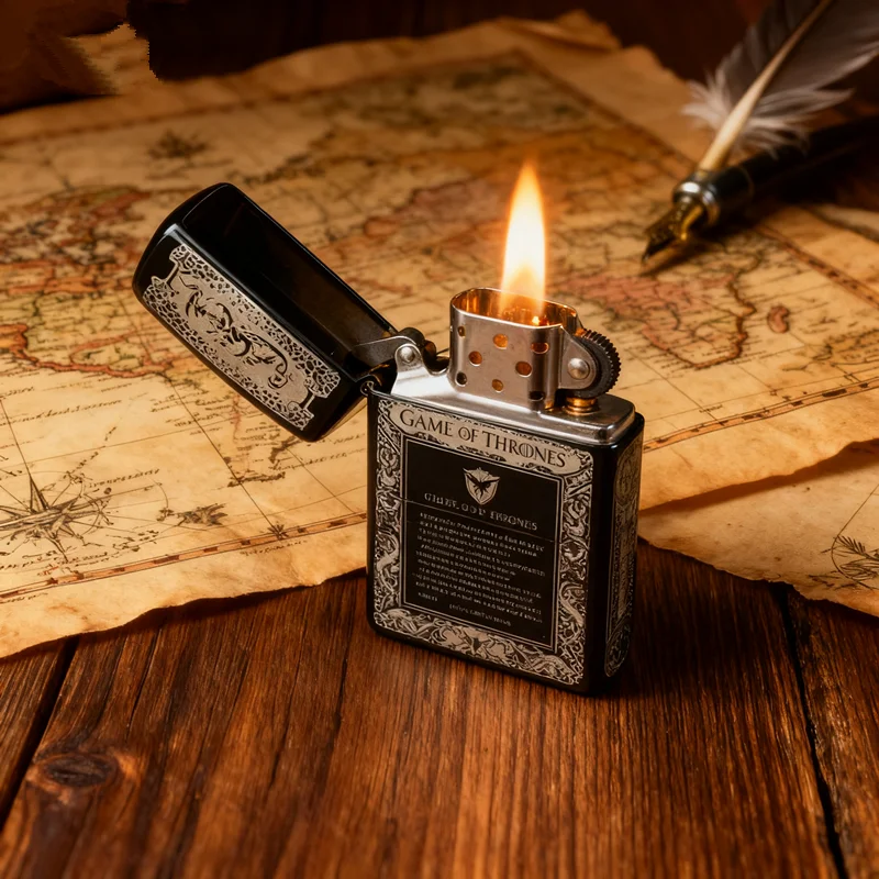 

Cool Riding Ice and Fire Game Pure Copper Collection Windproof Gift for Boyfriend High Beauty Strong Windproof Flame, Daily Igni