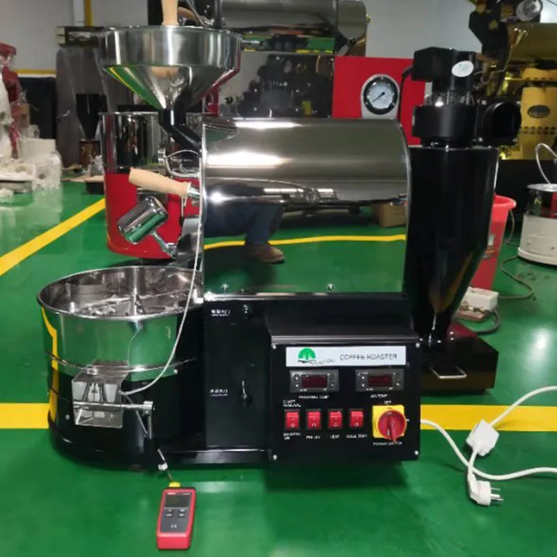 1 kg, kommerzielle Kaffeebohnenröstmaschine, Präzision, Kaffeeröstgeräte, Gasheizung, elektrische Wärme, Röstmaschine