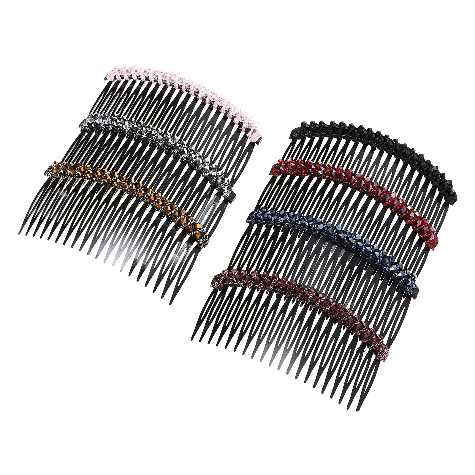 

7pcs Hair Combs Rhinestone Clips Crystal Teeth for Women Wedding Bridal Accessories Side Comb Durable Long Lasting Practical