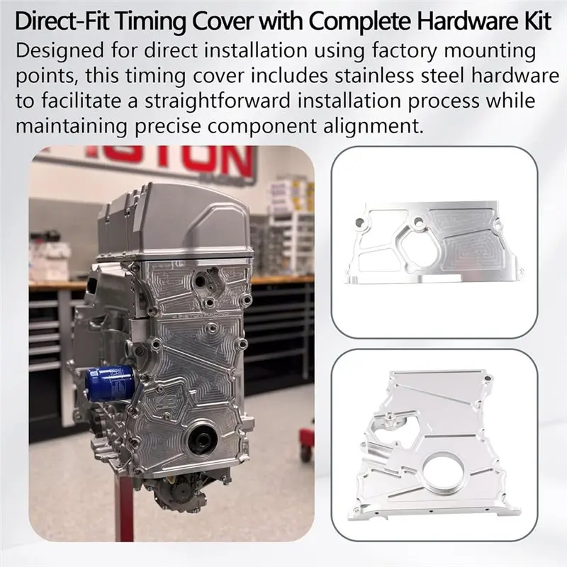 ABTD-For Honda Acura K24A K24A1 K24A2 K24A4 Engine Accessory Timing Chain Cover Kit In Aluminum Material