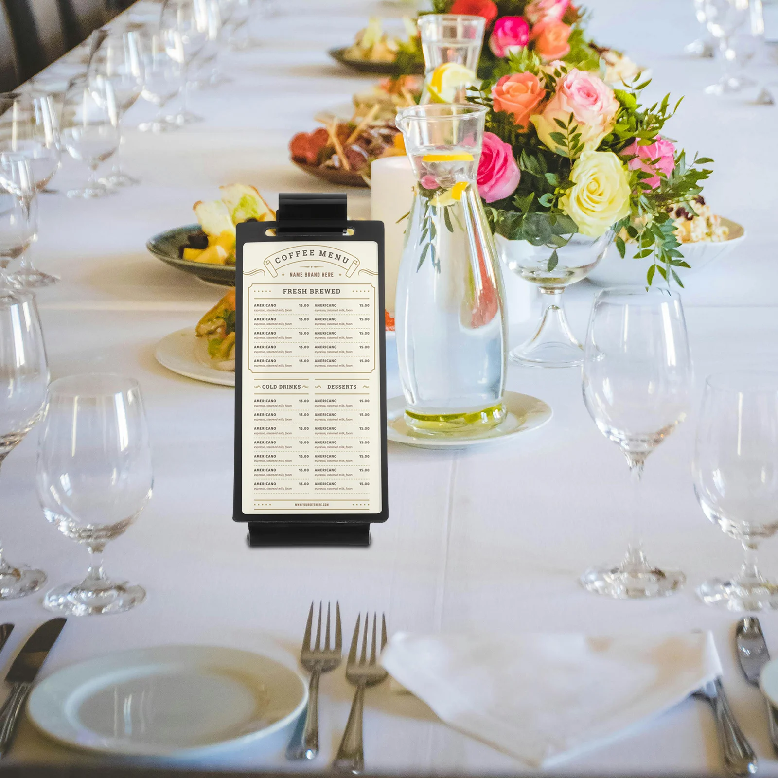 

Flip Page Table Card Acrylic Menu Holder For Restaurants Cafes Events Tabletop Sign Holder Advertising Display Stand Tabletop