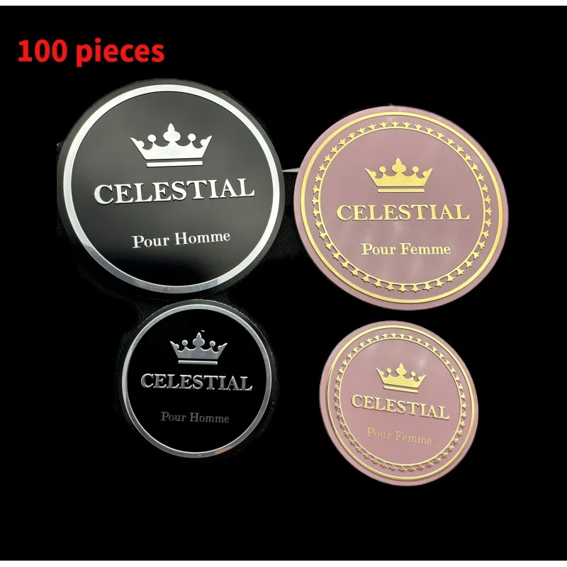 

10 0.Zhang. custom. Custom luxury high quality 3D aluminum labels embossed labels candle jar perfume bottle