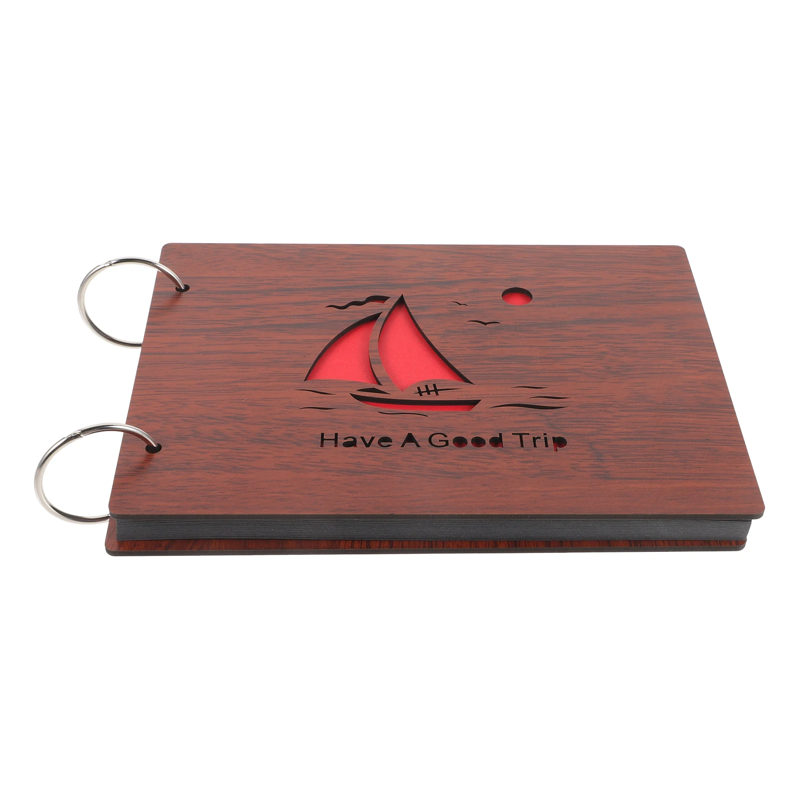 อัลบั้มรูปการ์ตูนสร้างสรรค์ DIY สมุดภาพไม้ A5 สำหรับครอบครัว เพื่อน ของขวัญวินเทจ ของตกแต่ง