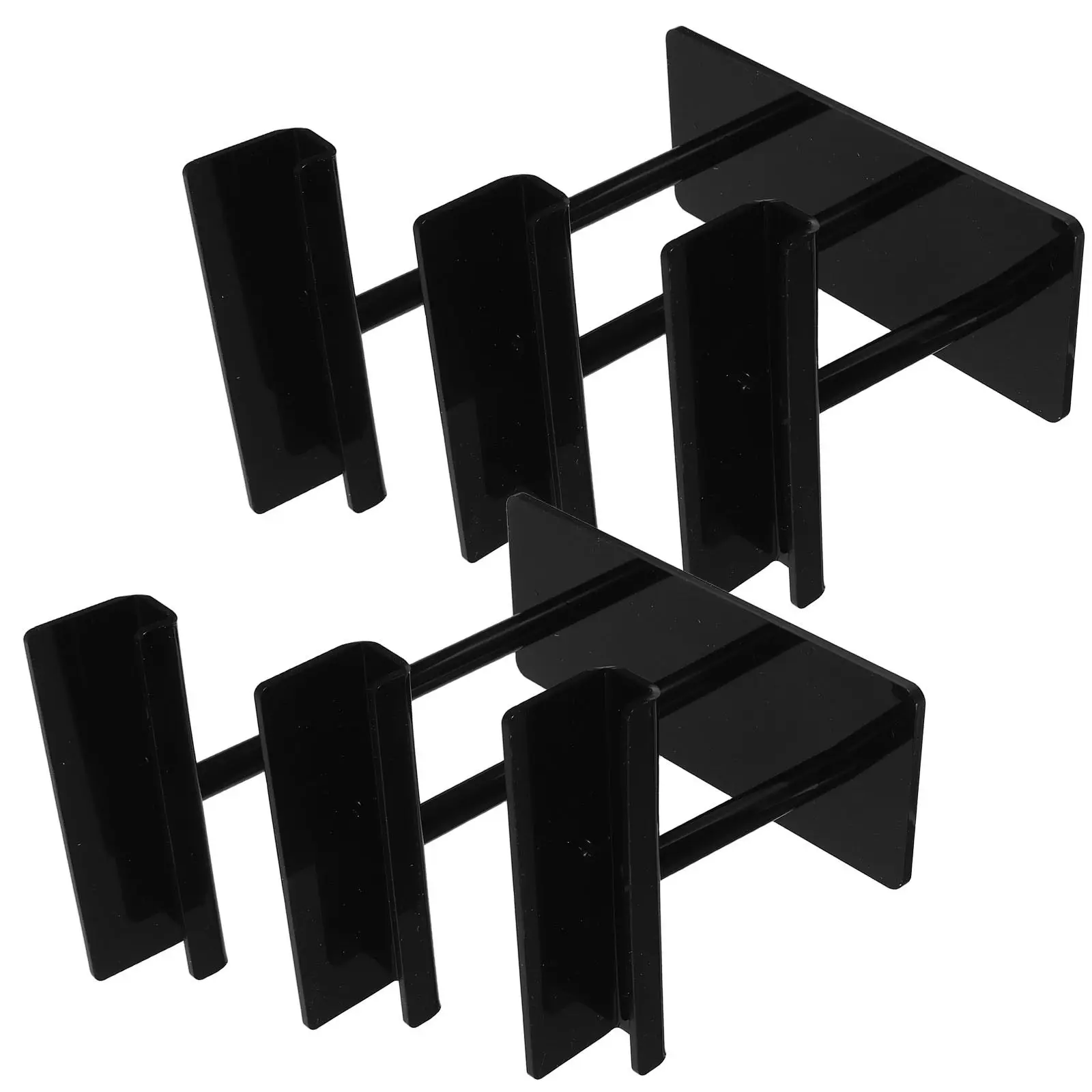 2Pcs Acrylic Eyeglasses Display Stand Tiered Organizer Rack for Glasses Sunglasses Storage Stable Non Tip Holder for Store Home