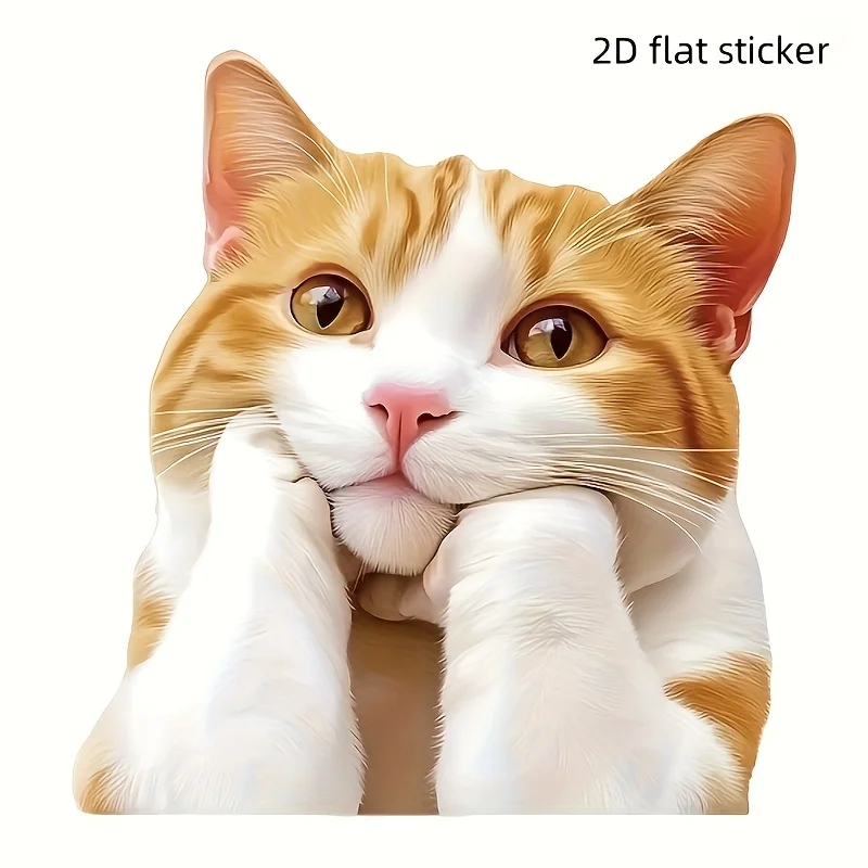 

1 Glamorous Cat Thinking Cat Fun Cartoon Sticker; Waterproof Sticker for Car Windows, Laptops, Trucks and Bumpers