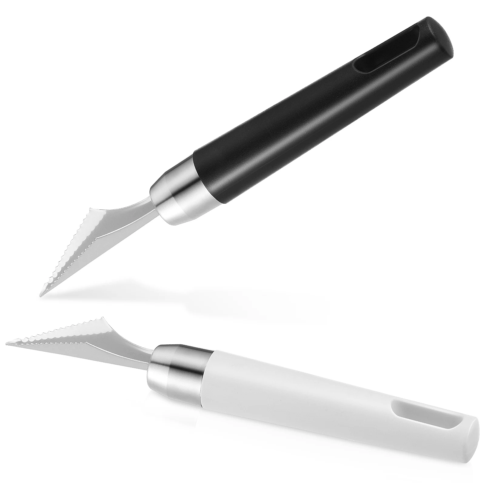 

2Pcs Stainless Steel Fruit Cutter Carving Tool DIY Creative Food Craft Kit Engraving Cutter for Melon Potato Vegetable