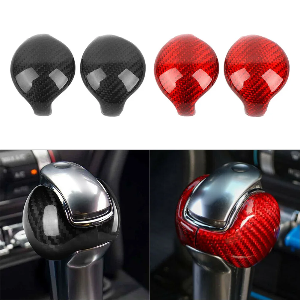 Carbon Fiber Car Interior Gear Shift Knob Trim Cover For Ford Mustang 2015 2016 2017 2018 2019 Car interior Accessories