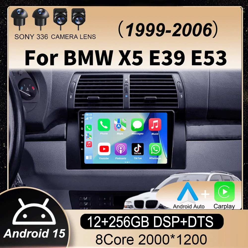 

Android 15 Autoradio For BMW X5 E39 E53 1999 - 2006 Multimedia Video Player Stereo Navigation GPS No 2din 2 din dvd