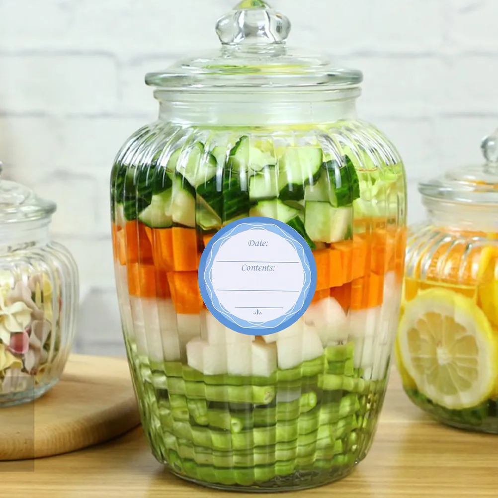 10Sheets Waterproof Oil-Resistant Removable Jar Labels for Canning Jars Glass Bottles Food Containers Pantry Storage Writing