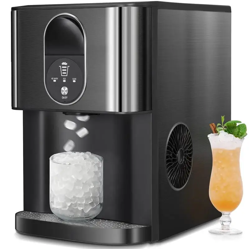 Antarctic Star Nugget Ice Maker,44 Lbs/24H,Countertop Ice Maker with Soft Chewable Ice,OneClick Operation,Make ice in 15mins