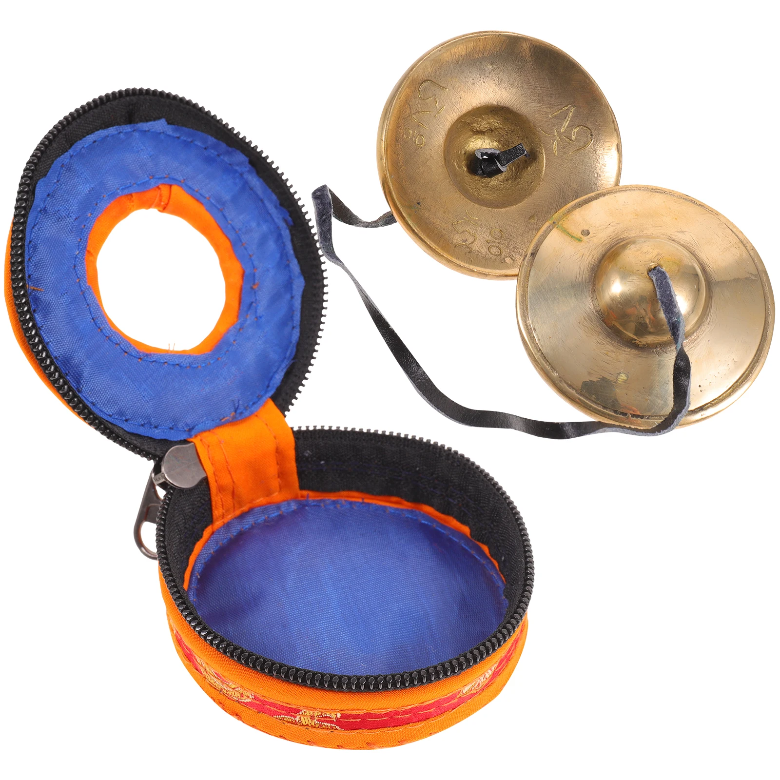 

Cymbal Bell Golden Copper Color Small Size Lightweight Storage Case Yoga Meditation Music Practices Tingsha Cymbals Instrument