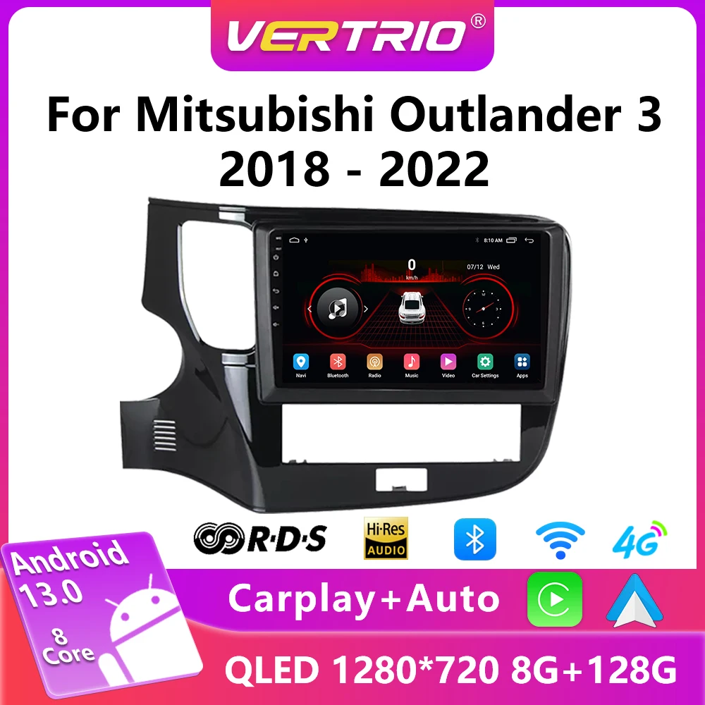 

2Din Android 12 Car Radio For Mitsubishi Outlander 3 2018 - 2022 Multimedia Video Player Navigation GPS 4G Carplay Head Unit