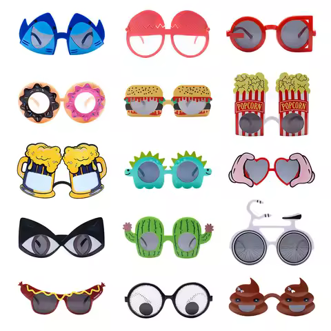 Sun Flower Shark Decorate Funny Selfie Props Sunglasses Birthday Glasses Party