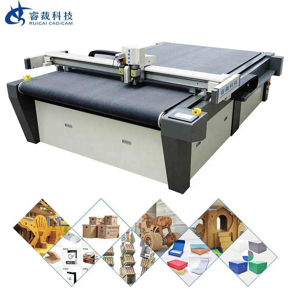 

RUICAI Oscillating Knife CCD Router CNC Cutting Sticker Paper Corrugated Advertising Board Cutting Machine in Advertisement