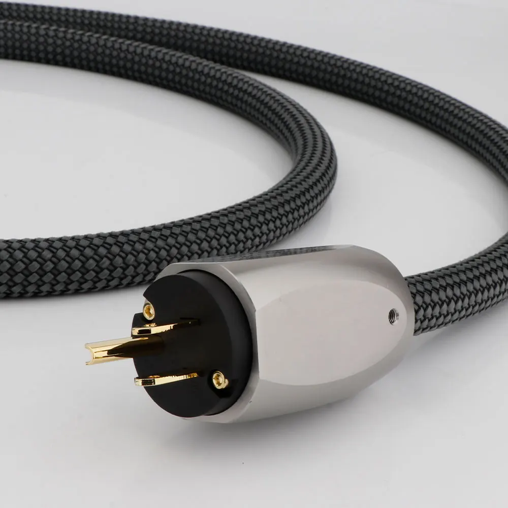 HIFI CRYO196 Stromkabel US/EU/AU Audiophiles Netzkabel für Verstärker CD-Player EU-Stromleitung Grünes Geflecht Hifi-Stromkabel – Detail 14