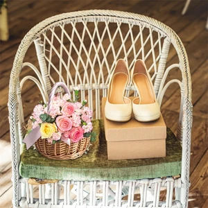 Hand-Woven Wedding Flower Basket with Handle, Storage of Various Articles for Girls, Picnic at Home 10 Main Picnic Basket Sales - №7
