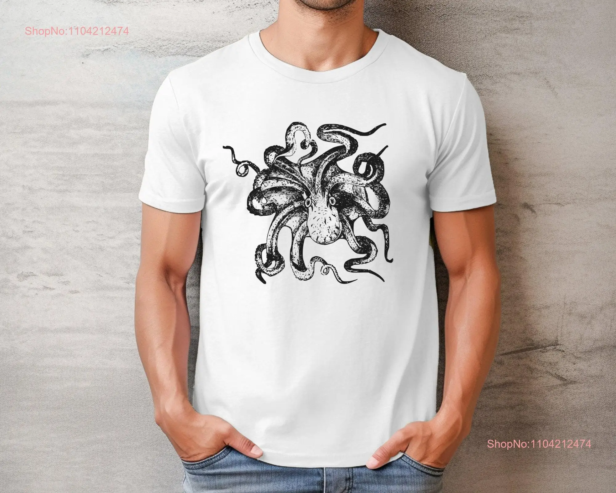 Octopus shirt Art T Kraken Save the Ocean Surfing Marine Jersey  long or short sleeves