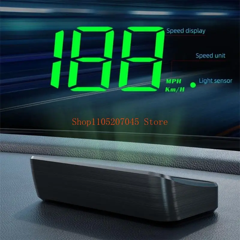 37cd Automotive Windshield HUD Head Up Speed And Navigation Projector With Speed Tracking Suitable For Day and Night Driving