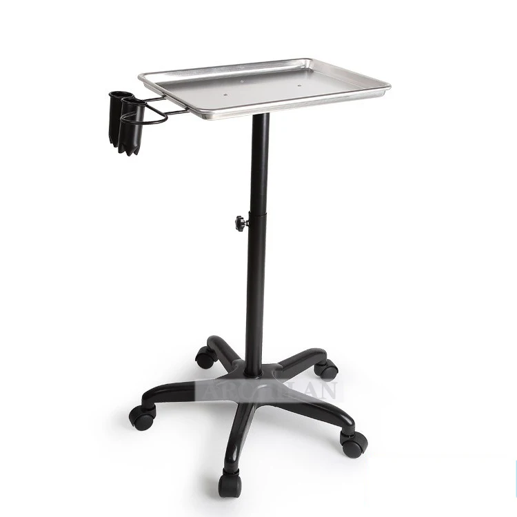 Beauty Hair Salon Trolley Aluminum Alloy Hairdressing Cart with Adjustable Features for Living Room Kitchen Bathroom
