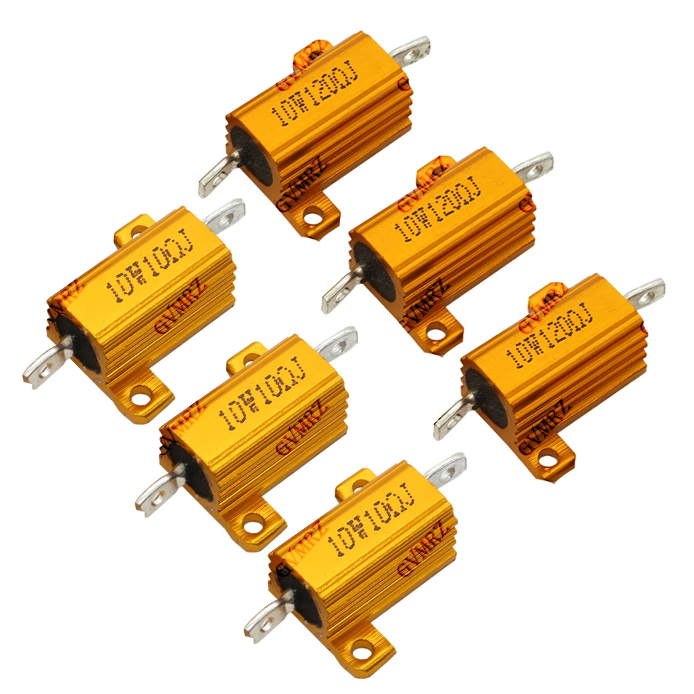 10W 0.1R-10K  0.18R 0.2R 27R Aluminum Housing Wirewound Power Resistor Assorted Resistance Values Electronic Component  27R 280R