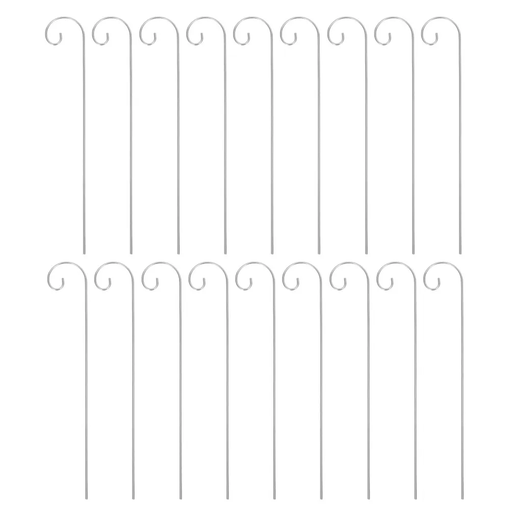 30Pcs Outdoor Metal Shepherd Hooks Garden Label Stakes Ground Insert Plant Identification Holder for Floral Display