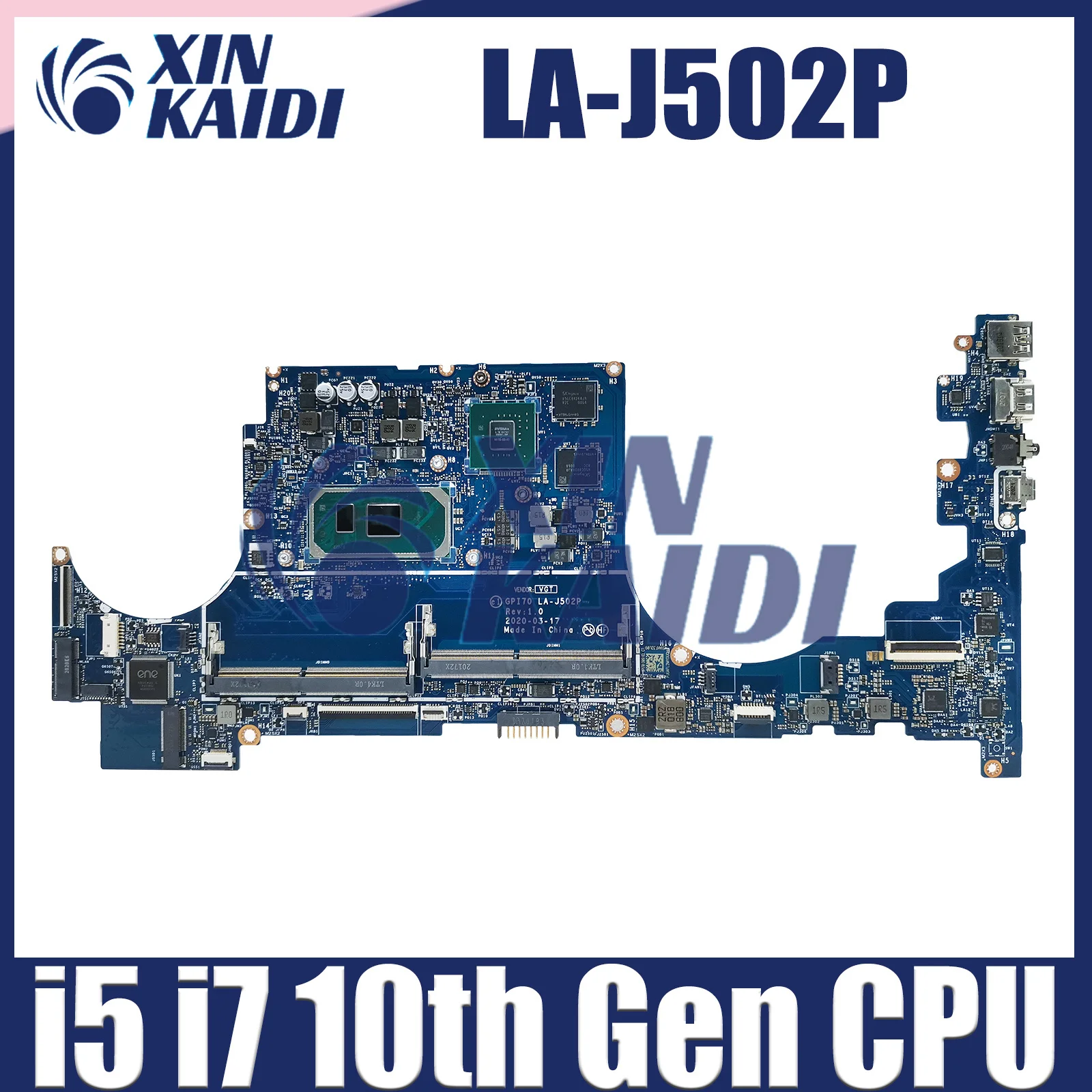 

Laptop Motherboard For HP ENVY 17-CG 17M-CG GPI70 L87979-601 L87978-601 LA-J502P Computer Mainboard with CPU I5 I7 10th Gen